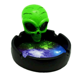 Alien Head on a Galaxy Ashtray