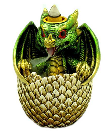 Dragon in Egg Back Flow Incense Burner