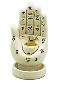 Palmistry Hand Back Flow Incense Burner