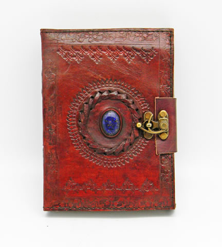 Stone Eye LEATHER Journal with Lock 5 x 7 inches 