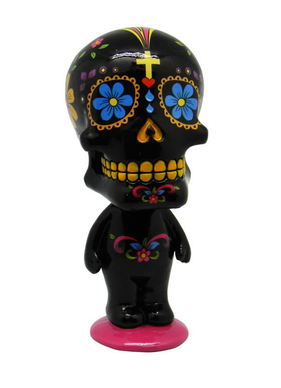 BLACK Day of the Dead Bobblehead