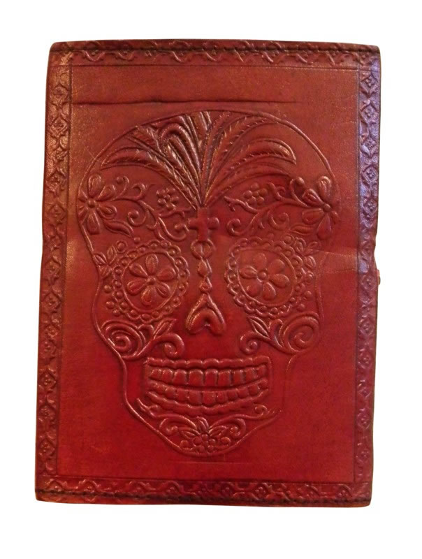 Day of the Dead LEATHER Journal 5 x 7 inches 