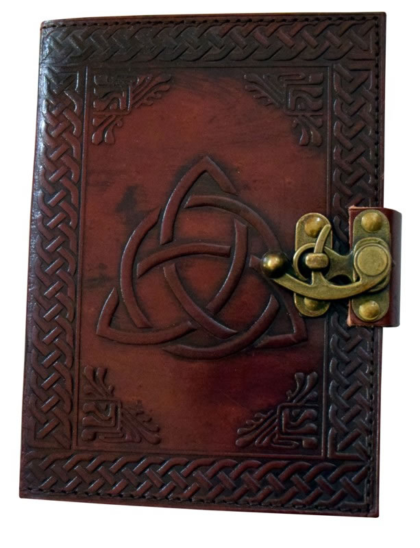 Triquetra Knot LEATHER Journal 5 x 7 inches 