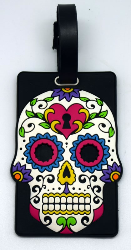 Day of Dead White LUGGAGE Tag