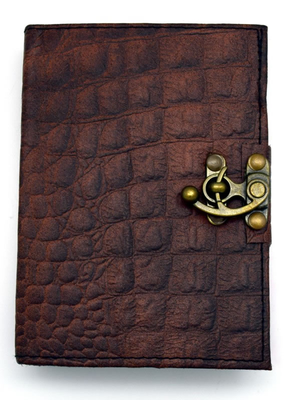 5 x 7 Brown Python LEATHER Journal