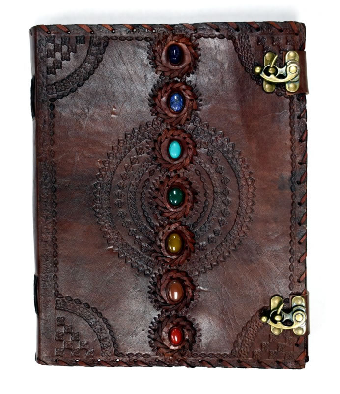 10 x 13 LEATHER Chakra Journal