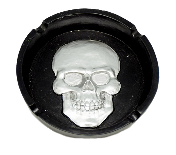 Silver SKULL Ashtray 