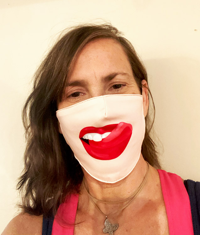 Fantasy Gifts - 3 ply Face PPE mask with Red Lips and Tongue, Printed ...